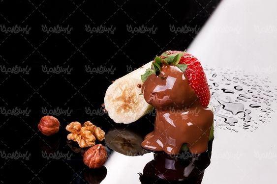 سالاد میوه شکلات کافی شاپ رستوران