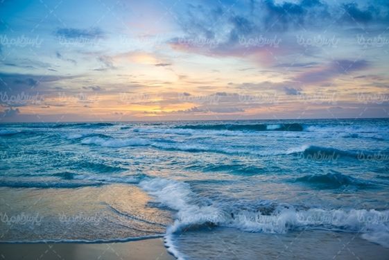 ساحل دریا غروب آفتاب منظره