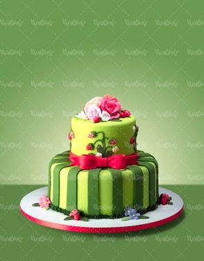 کیک تولد کیک خامه ای کیک جشن قنادی