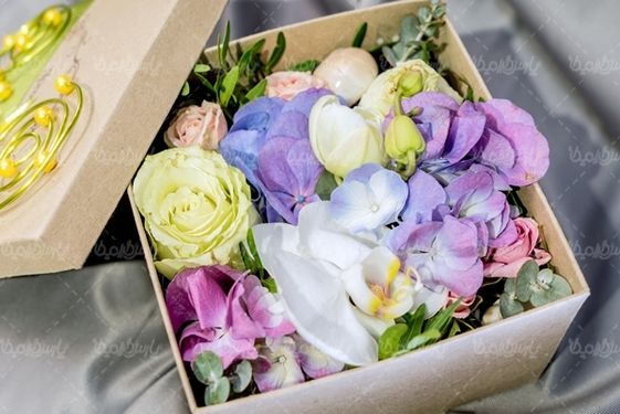 دسته گل گلفروشی گل طبیعی سبد گل