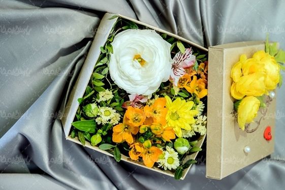 دسته گل گلفروشی گل طبیعی سبد گل