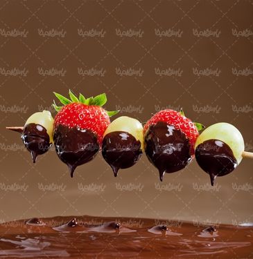 سالاد میوه شکلات میوه کافی شاپ