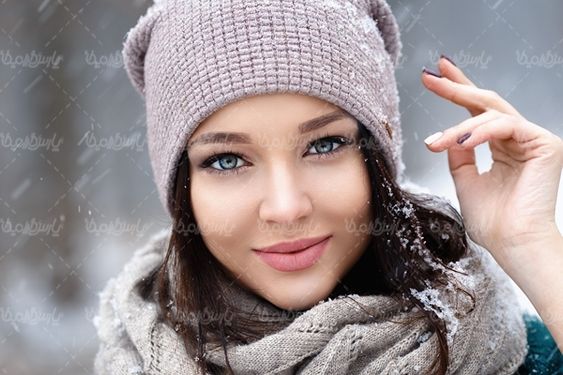 باف زنانه لباس گرم زنانه کلاه زنانه مدل زن