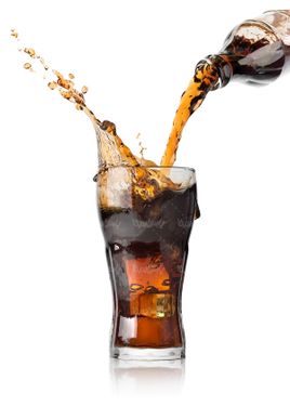 نوشابه گاز دار لیوان نوشابه یخ
