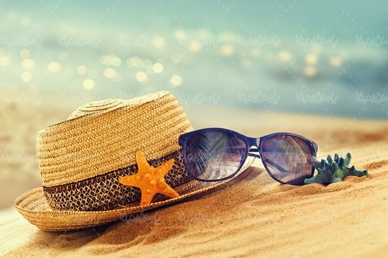 کلاه حصیری عینک آفتابی ستاره دریایی