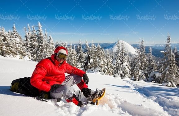 کوهنورد کوهستان برف