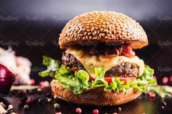 ساندویچ چیزبرگر فست فود اغذیه