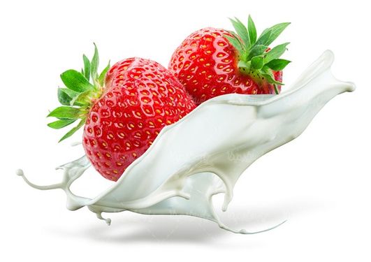 شیر و توت فرنگی
