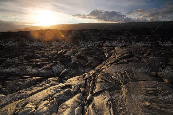 Volcanic molten material