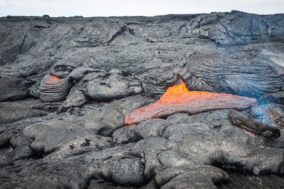 Volcanic molten material