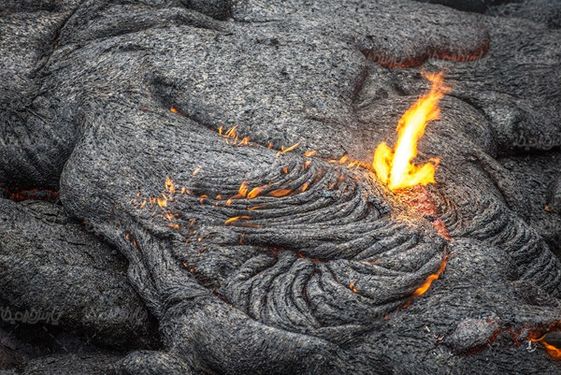 Volcanic molten material