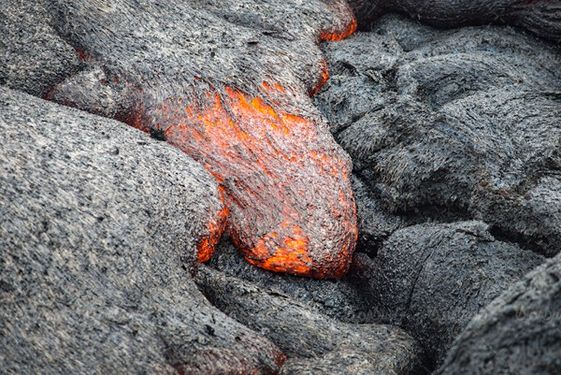 Volcanic molten material