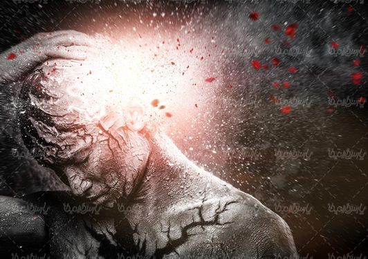 cracked body of a man