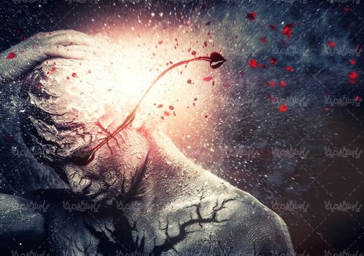 cracked body of a man