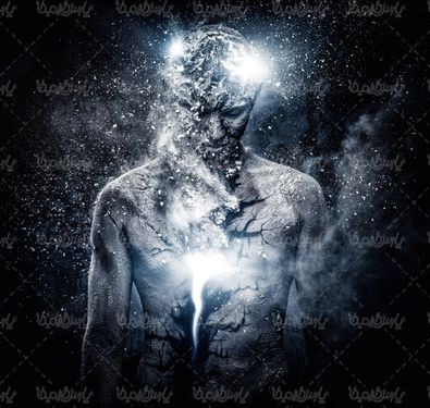 cracked body of a man