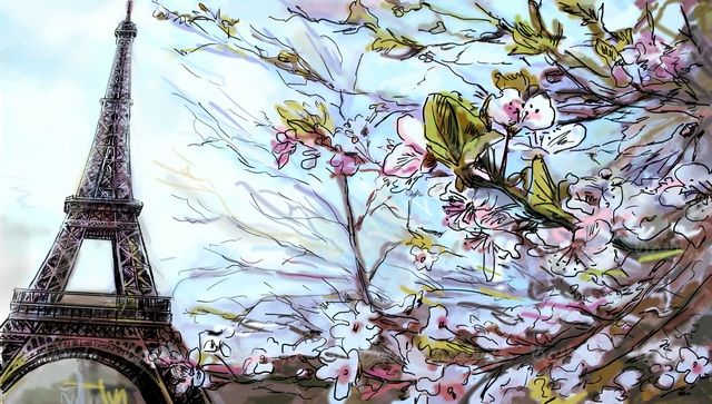 نقاشی برج ایفل