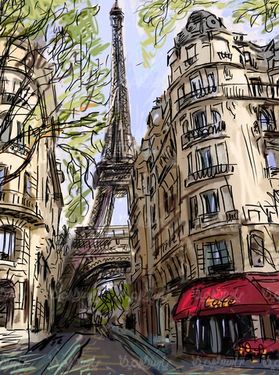 Eiffel Tower painting