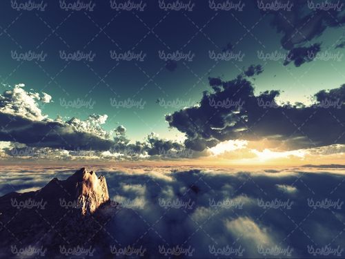 چشم انداز زیبای غروب خورشید
