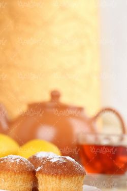 دانلود تصویر کیک و چای