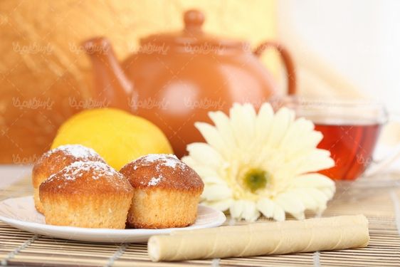 دانلود تصویر کیک و چای