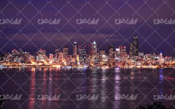 تصویر شهر در شب