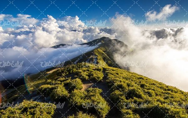 تصویر با کیفیت منظره زیبای کوه به همراه چشم انداز زیبا و طبیعت