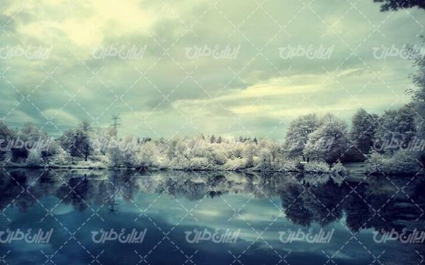 تصویر با کیفیت زمستان به همراه منظره زیبا و طبیعت زیبای برفی