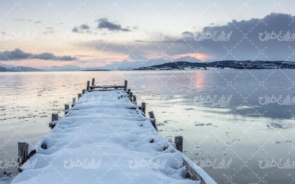 تصویر با کیفیت زمستان به همراه منظره زیبا و طبیعت زیبای برفی