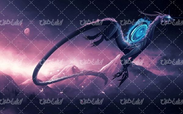 تصویر با کیفیت دراگون به همراه تصویر زمینه و بک گراند گرافیکی