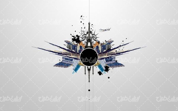 تصویر با کیفیت آژانس مسافرتی به همراه تصویر زمینه و بک گراند گرافیکی