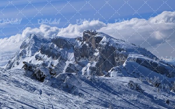 تصویر با کیفیت طبیعت فصل زمستان به همراه برف و طبیعت