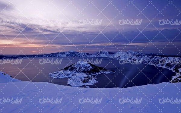 تصویر با کیفیت منظره زمستان به همراه فصل زمستان و چشم انداز طبیعت