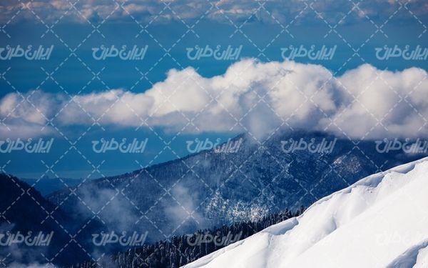 تصویر با کیفیت منظره زیبای فصل زمستان به همراه فصل زمستان و چشم انداز برفی