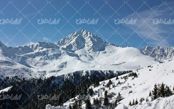 تصویر با کیفیت منظره زیبای فصل زمستان به همراه فصل زمستان و چشم انداز برفی