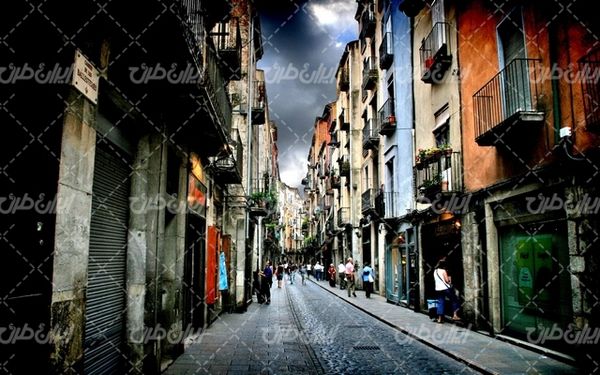 تصویر با کیفیت منظره شهر با عکس شهر و ساختمان