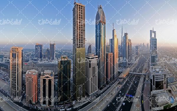 تصویر با کیفیت شهر بزرگ همراه با عکس شهر و ساختمان های شهری