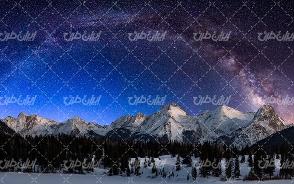 تصویر با کیفیت منظره زیبای فصل سرما به همراه برف و طبیعت برفی