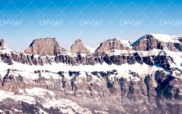 تصویر با کیفیت منظره زیبای برف به همراه برف و طبیعت برفی