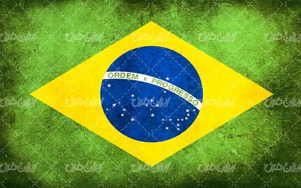 تصویر با کیفیت پرچم برزیل همراه با تصویر زمینه و بک گراند
