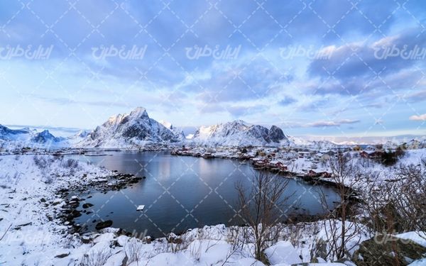 تصویر با کیفیت فصل زیبای زمستان به همراه برف و منظره برفی