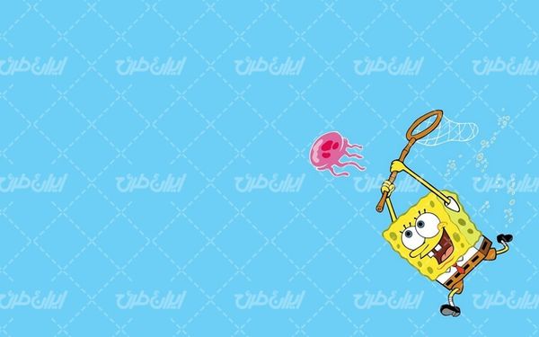 تصویر با کیفیت باب اسفنجی همراه با تصویر زمینه و بک گراند
