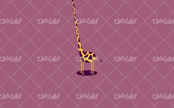 تصویر با کیفیت زرافه همراه با تصویر زمینه و بک گراند