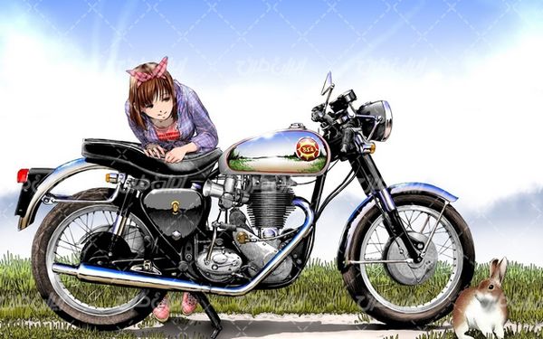 تصویر با کیفیت موتورسیکلت همراه با کارتون و برنامه کودک
