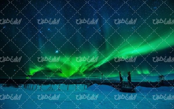 تصویر با کیفیت منظره زیبای طبیعت زمستان به همراه برف و منظره برفی