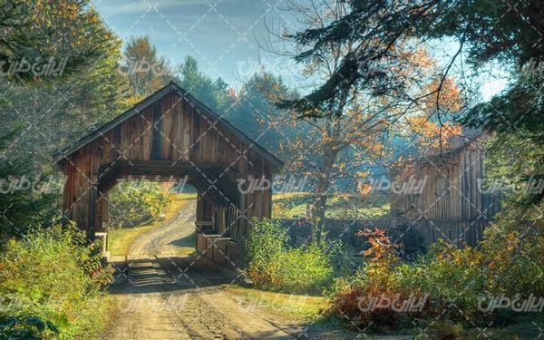 تصویر با کیفیت چشم انداز زیبای دریاچه همراه با منظره و طبیعت زیبا