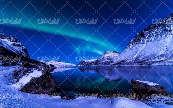 تصویر با کیفیت چشم انداز فصل زمستان همراه با منظره و طبیعت زیبا