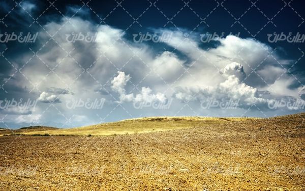 تصویر با کیفیت چشم انداز زیبای بیابان همراه با منظره دیدنی و طبیعت زیبا