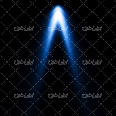 تصویر با کیفیت نور رنگی همراه با افکت نور و تابش نور به رنگ آبی و سفید