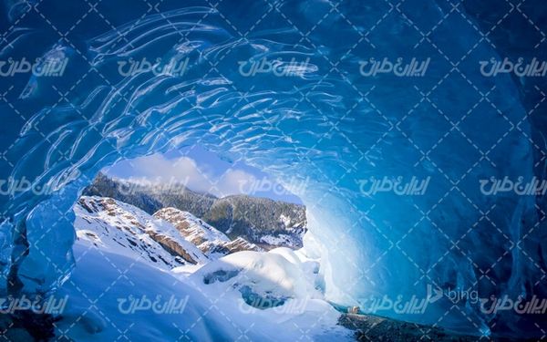 تصویر با کیفیت منظره زیبای زمستان به همراه برف و طبیعت برفی