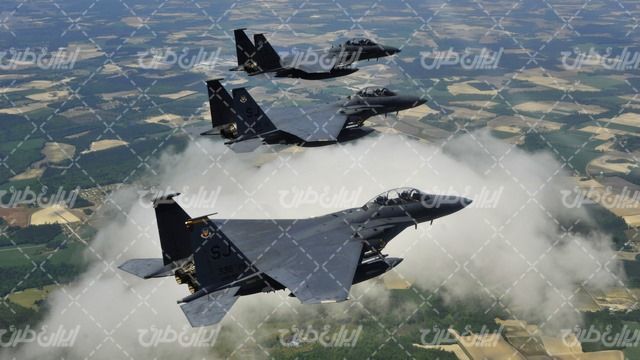 تصویر با کیفیت جت جنگی همراه با هواپیمای جنگی و جنگنده